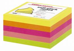 Kubusblok Office DEPOT neon 76x76mm STICKY 400blade/stk