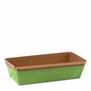 Bageform grøn rektangulær 65x150x50mm 100stk/pak