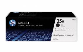 LaserJet 35A black toner, (2) dual-pack
