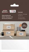Plastlomme Avery m/indstik selvklæbende 95x60mm 4stk/pak