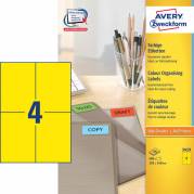 Etiket Avery gul 105x148mm 400stk/pk 3459