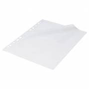 Plastlomme 0,12mm A4 åben top/ve side m/præg NN 100stk/pak med hvid hulkant