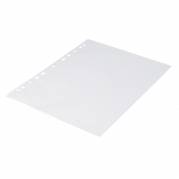 Plastlomme 0,09mm A4 med præg 100stk/pak Q-line m/hvid hulkant