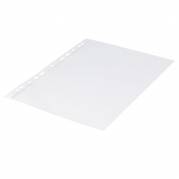 Plastlomme 0,11mm A4 glasklar 100stk/pak Q-line m/hvid hulkant