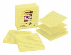 Post-it z-notes Super Sticky gul 101x101mm lin. 5blk/pak