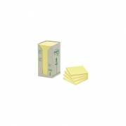 Post-it notes gul 76x76mm genbrug 16blk/pak