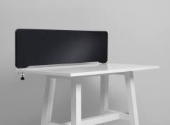 Skærmvæg til bord Lintex Edge sort 1600x400mm