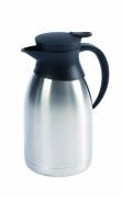 Termokande 1,5L lav model rustfri m/sort låg