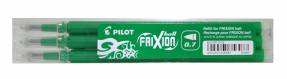 Refill Pilot FriXion grøn 0,7 medium 3-pack