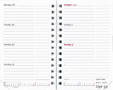 Mini Planner uge tv&aelig;rformat REFILL 8x12,6cm 19 0848 00