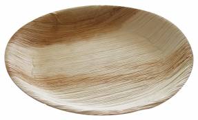 Tallerken dyb palmeblad Hampi Ø25x3cm komposterbar 25stk/pak