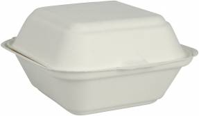 Take away boks sukkerrør 144,7x141x75,2mm hvid 50stk/pak