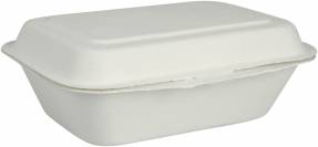 Take away boks sukkerrør 191x135,9x58,7mm hvid 50stk/pak