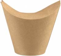 Bæger 94mm Ø80mm m/foldelåg brun PLA/pap 8/6oz 50stk/pak