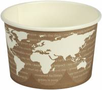 Bæger World Art 6cm Ø7,7cm brun PLA/pap 8oz 235ml 50stk/pak