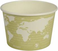 Bæger World Art 7,72cm Ø11,45cm grøn PLA/pap 16oz 470ml 25stk/pak