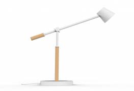 Bordlampe Unilux Vicky hvid/træ