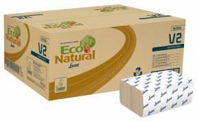 Håndklædeark Lucart T3 Natural 2-lags multifold 21x20,8cm 10,5cm 100% genbrugspapir