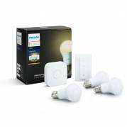 Startpakke Philips Huewhite 3xE27 9,5W, lysdæmperkontakt og Hue-bro medfølger