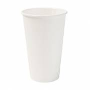 Kaffebæger bionedbrydelig 16oz hvid 1000stk/kar