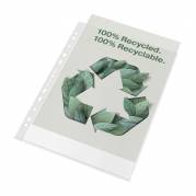 Plastlomme Esselte Recycled A4 70my m. præg 100stk/pak