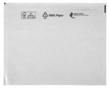 Følgeseddellomme i papir 240x140mm u/tryk 1000stk/kar