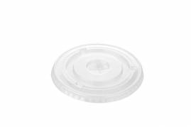 Låg flad m/hul PET klar Ø84mm 10-12oz 50stk/kar
