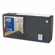 Cocktailserviet Tork Linstyle sort 23cm sort 150stk/pak