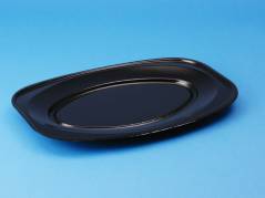 Cateringfad skum sort 450×305×30mm oval 90stk/pak