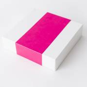 Chokoladeæske bundindlæg pink 137x137mm 100stk/pak