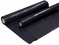 Plastik sort 2x50mx0,15mm PE 13,8kg foldet 1 gang