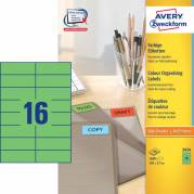 Etiket Avery grøn 105x37mm 1600stk/pak