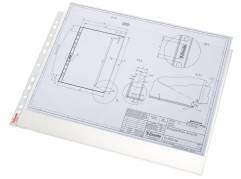 Plastlomme Esselte A3 0,085mm hul kort side premium 10stk/pak