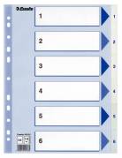 Register PP Esselte A4 1-6 hvid