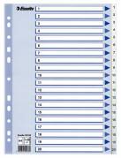 Register PP Esselte A4 1-20 m/hvid kartonforblad