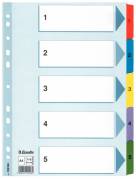 Register Esselte Mylar A4 1-5 flerfarvet