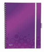 Notesblok Leitz WOW Be Mobile A4 lilla linieret 80g 80ark