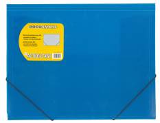 Plastmappe bnt Docusmart blå m/3 klapper