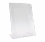 Brochuredisplay bnt klar A5 L-form t/bord 148x210mm skrå