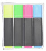 Tekstmarker Q-Line assorteret 4stk/sæt