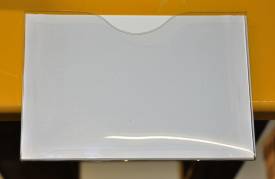 Magnetlomme A3 åben liggende hvid 1cm dyb 10stk/pak