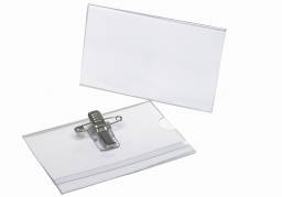 Kongresmærker m/nål og klemme 55x90mm 865207 50stk/pak