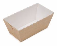 Bageform rektangulær beige 80x40x40mm 1350stk/pak