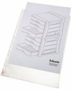 Plastlomme Esselte A3 0,08mm højformat præg 50stk/pak