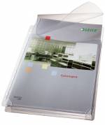 Plastlomme Leitz A4 m/klap t/kataloger 5stk/pak