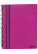 Kollegieblok m/spiralryg A4 linjeret pink 80blade 70g