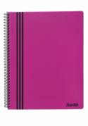 Kollegieblok m/spiralryg A5 linieret pink 80blade 70g