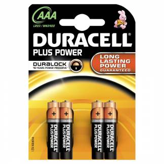 Batteri Duracell Plus Power AAA 4stk/pak LR03 / MN2400