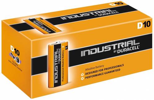 Batteri Duracell Industrial D 10stk/pak