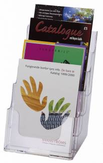 Brochureholder Office DEPOT A5 klar 4 rum til bord/v&aelig;g